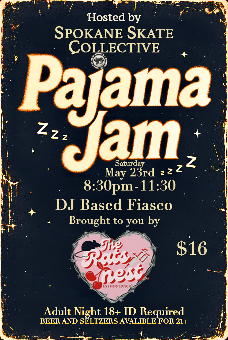 Pajama Jam flyer — May 23rd at Pattison's North